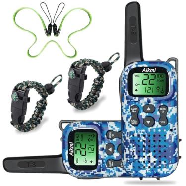 Imagem de Aikmi Brinquedos Para Meninos, Walkie Talkies, Crianças De 5, 6, 7 E 8 Anos, Brincadeira Faz Conta, Polícia, Militar, Espião, Caça, Acampamento, Presente Aniversário Ao Ar Livre (Azul, Azul)