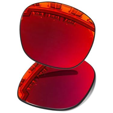 Imagem de Vonxyz Lentes de substituição para óculos de sol Oakley Garage Rock OO9175 - Ruby MirrorCoat polarizado