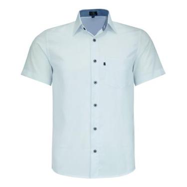 Imagem de Camisa Social Masculina Mc Lbl Com Bolso Não Amassa 3031, Branco, 2