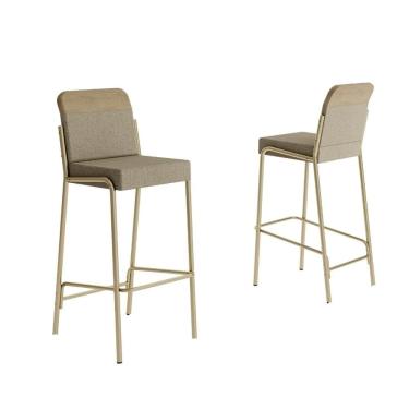 Imagem de Kit 2 Banquetas Altas Duo Carraro Bamboo e Dourado