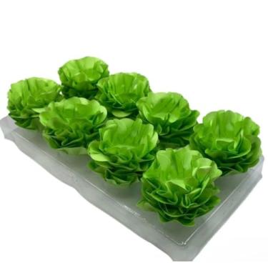 Imagem de Kit Forminhas para Doces Finos Formato Flor Para Festa 40/80/120 Aniversário Batizado Casamento(PISTACHE,KIT 80 FORMINHAS)