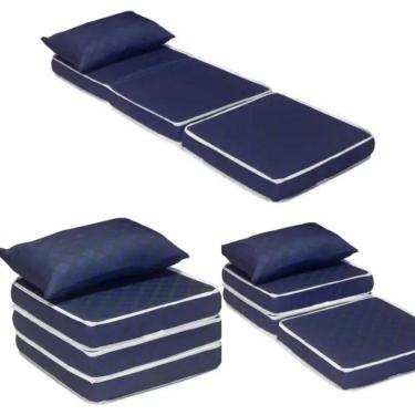 Imagem de Vira Cama Casal 3 em 1 Com Travesseiro 130x190x13 - Ortobom