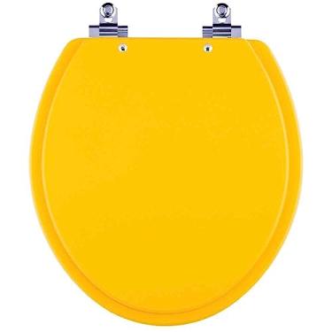 Imagem de Assento Sanitário Fechamento Lento Convencional Oval Amarelo Fosco