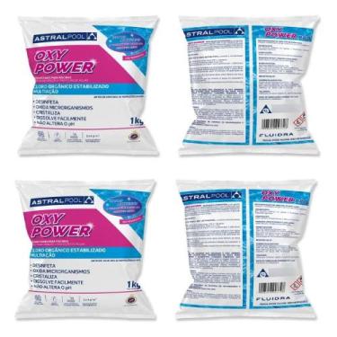 Imagem de Kit 05 Cloros Oxy Power Multiação P/ Piscina 1kg Astralpool