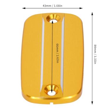 Imagem de Tampa do reservatório de fluido de freio dianteiro, protetor de reservatório de freio de liga de alumínio protetor de reservatório de fluido de freio dianteiro protetor de liga de alumínio adequado para CRF1000L Rebel CMX 300/500 (ouro)