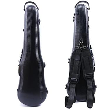 Imagem de Vetimobato Estojo Rígido Para Violino 3/4, Tamanho 4/4, Caixa De Fibra Carbono, Leve, Resistente, Antirriscos, Em Formato Mochila Viagem (Preto), Case33-1Hei