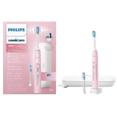 Imagem de Escova de dentes elétrica Philips Sonicare ExpertClean 7500 rosa