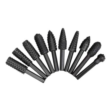 Imagem de Bothyi Brocas helicoidais para marcenaria, cabeça de retificação para marcenaria, limas rotativas, kit de rebarbas para polimento e fresamento, 10 Peças