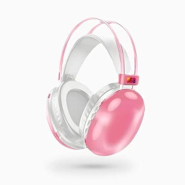 Imagem de Fone De Ouvido Sem Fio Bluetooth V5.3 Com LED RGB Headset Bluetooth Disco Pulse PG580 Fone De Ouvido Sem Fio com Luzes Led (Rosa)