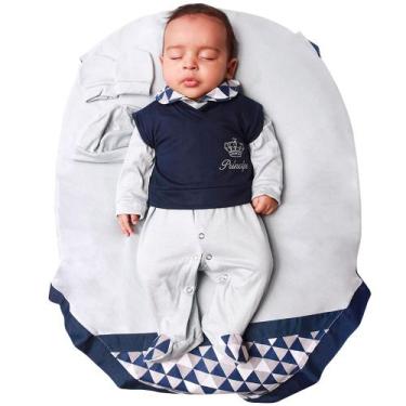 Imagem de Saída de Maternidade Menino Aconchego Príncipe Gabriel Cinza 05 Peças 