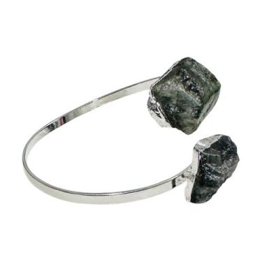 Imagem de Bracelete Pulseira Pedra Natural Esmeralda Ajustável - Equilíbrio Pedr