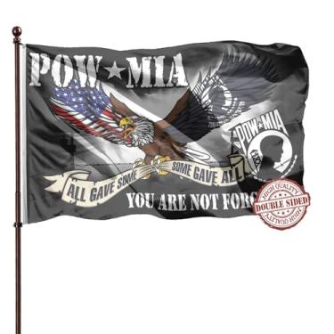 Imagem de Bandeira Pow Mia Eagles 3x5 Outdoor Dupla Face - You Are Not Forgotten- All Gave Some Gave All- 3Ply 240D 4 fileiras costuradas 2 ilhós de latão