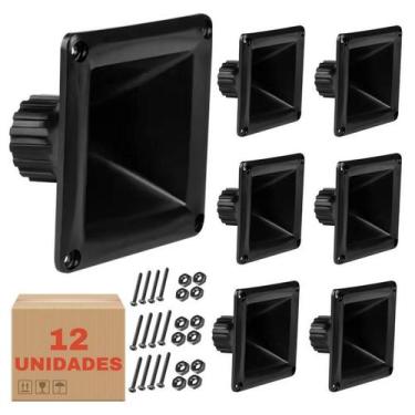 Imagem de Kit 12 Corneta LC150 Quadrada Para Driver Som Com Parafusos - PERMAK