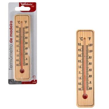 Imagem de Termometro De Ambiente 22X5Cm De Madeira - Fu Xing
