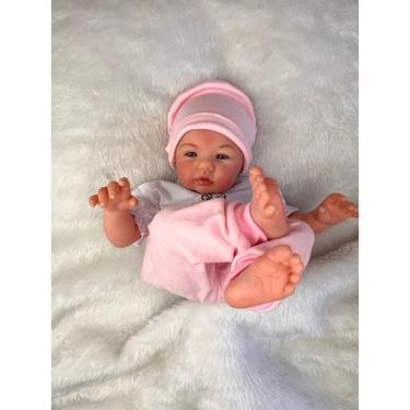 Imagem de Boneca Reborn Kit Abigail Carequinha Corpo de Pano Macio
