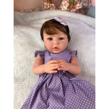 Imagem de Bebê Reborn Menina Princesa Corpo de Pano Macio Com Enxoval