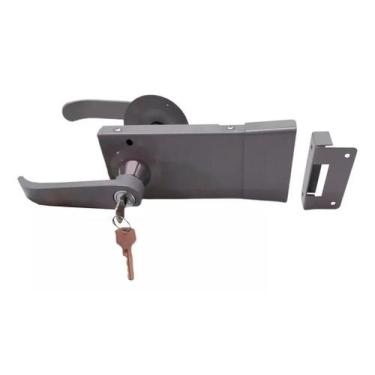 Imagem de Fechadura Para Porta Corta Fogo Com Chave Cinza - DISAFE