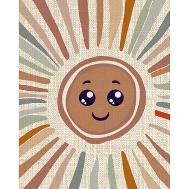 Imagem de ZUKIY Radiant Affirmations of Little Souls - Arte de parede infantil para quarto de meninas - Decoração de berçário boho arco-íris sem moldura 20 x 25 - Arte de afirmação inspirada para sala de jogos