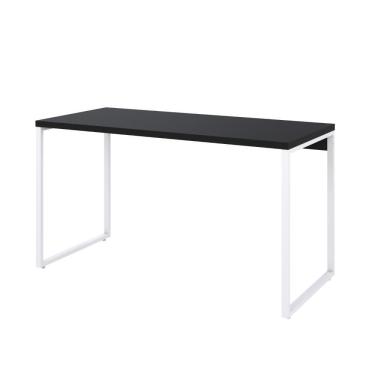 Imagem de Mesa Kuadra Office 135x60x75cm Preto ônix - Est.branca Preto ônix - Est.branca