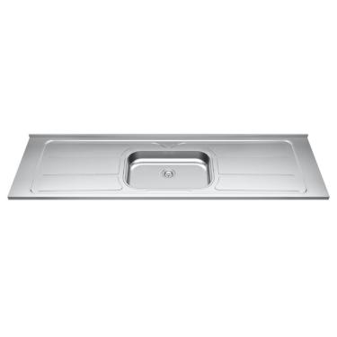 Imagem de Pia De Cozinha Com Cuba E Válvula Bali 200cm Aço Inox - Ghel Plus