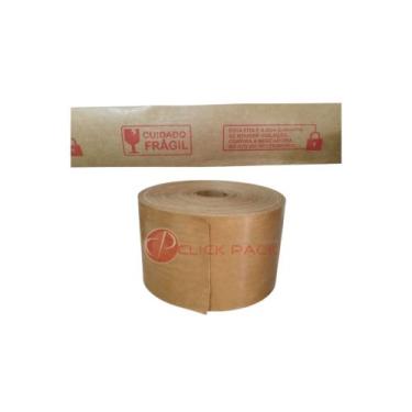 Imagem de Fita gomada 80mm para canoa de fita gomada sem Reforço 1Kg 120m Cuidad