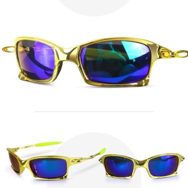 Imagem de Oculos Sol Mandrake Dourado Juliet Lupa Gold Protecao Uv Original Presente Armação Dourada Casual