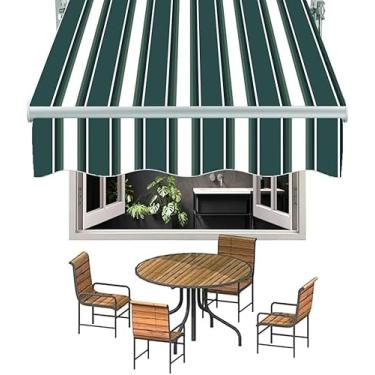 Imagem de Tecido De Substituição Para Toldo Externo, Toldo De Pátio Abrigo De Sol Lona Com Valance, Toldo De Pano De Substituição Cobertura Superior De Abrigo De Som, Green Stripe, 4x1.5m/13x5ft