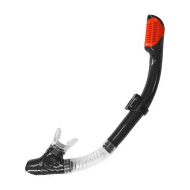 Imagem de Zxpjkyu Snorkel Seco para Natação, Snorkel para Mergulho Livre, Silicone Macio, Equipamento de Substituição com Snorkel de Natação em Barril para Natação de V, Preto, Tamanho real