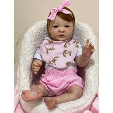 Imagem de Bebê Reborn Shyann Menina Ruiva Realista Ana Dolls, Corpo de Vinil, To