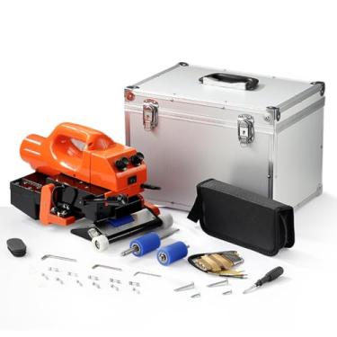 Imagem de LEHUNDI Máquina de solda geomembrana portátil, kit de solda de plástico com sobreposição de 10 cm (3,94 pol), soldagem para espessuras de 0,2-1,5 mm de membrana à prova d'água