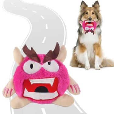 Imagem de Brinquedos interativos para cães para o tédio – Brinquedos para cães atualizados, bola de pelúcia interativa, brinquedo de bola de cachorro em movimento estridente, brinquedos falantes de tédio para