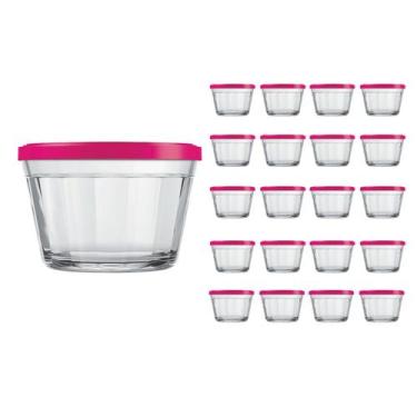 Imagem de Pote Vidro Americano C/Tampa Cores Cereal Bolacha 350ml 20Un - NADIR F