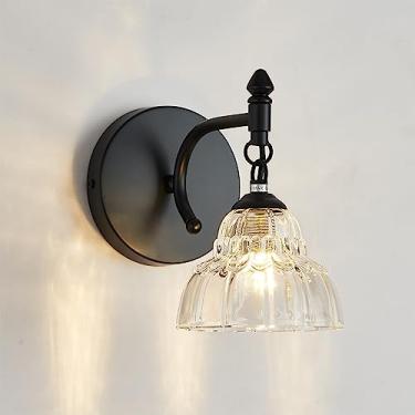 Imagem de OFFDARKS Luzes modernas para banheiro - Arandelas de parede pretas foscas com luminária sobre espelho para banheiro, lavabo