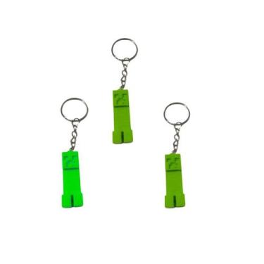 Imagem de Chaveiro Creeper Minecraft Acessório Colecionável para Bolsas e Chaves