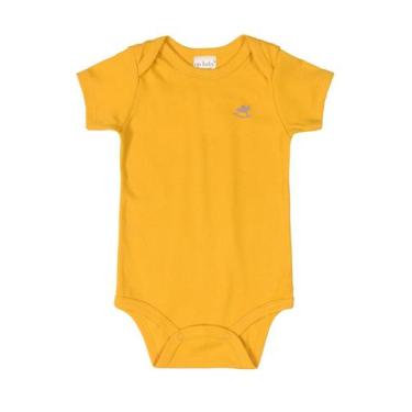 Imagem de Body Básico Manga Curta em Suedine Up Baby, G, Amarelo