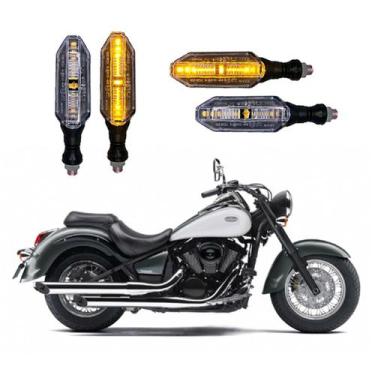 Imagem de KIT 4 Setas Esportivas Pisca de Led Modelo P26 Para Moto KAWASAKI Vulc