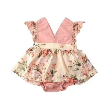 Imagem de Vestido de Renda Vermelha com Saia de Princesa para Bebês - Conjunto 2