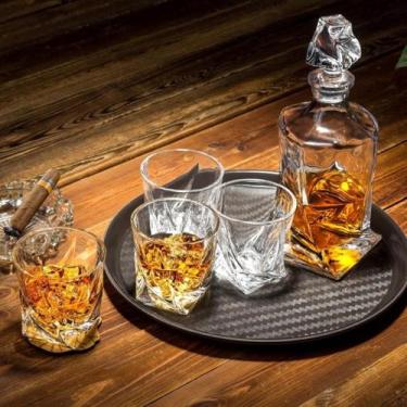 Imagem de Garrafa Decanter Whisky Vidro Licor 750Ml + 6 Copos - Vacheron