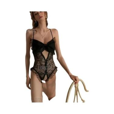 Imagem de Camisola de Cetim Feminina Sexy sem Mangas e Costas - Lingerie com Fio