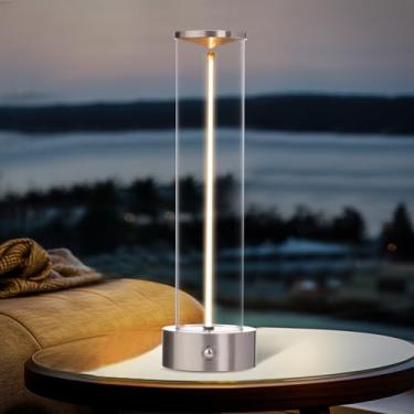 Imagem de HAPYGI Mini luminária minimalista com efeito respiratório, lâmpada de mesa LED sem fio recarregável, luzes noturnas modernas, lâmpadas portáteis para jogos, quarto, sala de estar, cozinha, bar