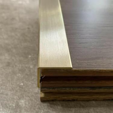 Imagem de Faixa De Limiar De Porta Transição De Latão Para Piso Plano, Barra De Cobertura De Lacunas De Portas Para Azulejos Vitrificados Protetor De Borda De Escada, One Color, W2cmxH2cm (3/4"x 3/4")