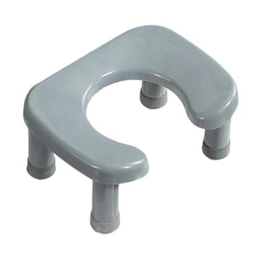 Imagem de Bothyi Banco de banheiro agachado para banheiro, cócoras, penico, simples, compacto, antiderrapante, resistente, apoio para os pés, ergonômico para crianças, Gray S