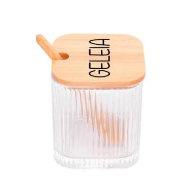 Imagem de Pote Canelado com Tampa de Bambu (300 ml) Geleia - Lyor, Geleia