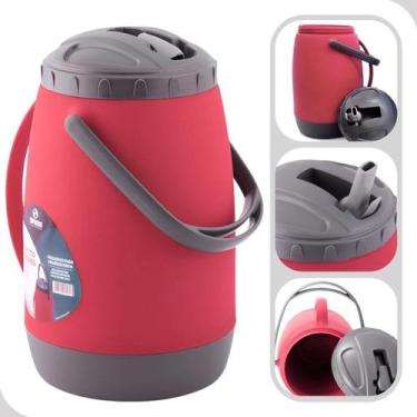 Imagem de Garrafa Isotermica Bebidas Frio 2,5L Vermelha Termica Tereré - Soprano