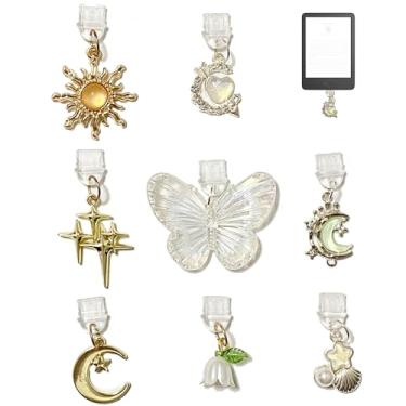 Imagem de Berloques de plugue de poeira para Kindle E-Reader compatível com portas de carregamento Kindle e telefone tipo C