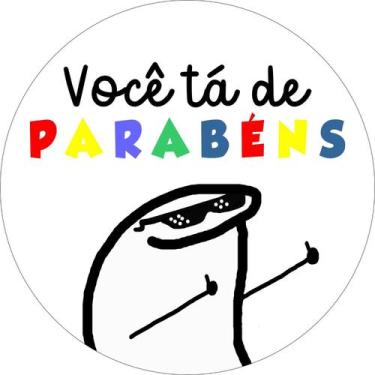 Imagem de Painel de Lona Redondo Aniversário Bento Flork Você Está De Parabéns -