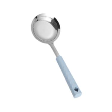 Imagem de Generic Colher e peneira de malha fina, concha profissional para pendurar gordura, molho e espuma, filtro de gordura para panela quente de aço inoxidável, Azul