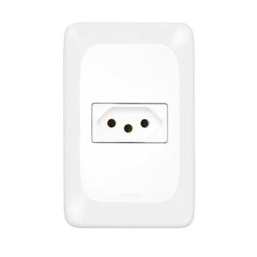 Imagem de Tomada Pial Pop 2P + T 10A com Placa 4X2 - HDL