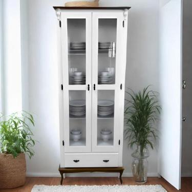 Imagem de Cristaleira 2 Portas 1 Gaveta Pés Luiz XV - Meyer Móveis