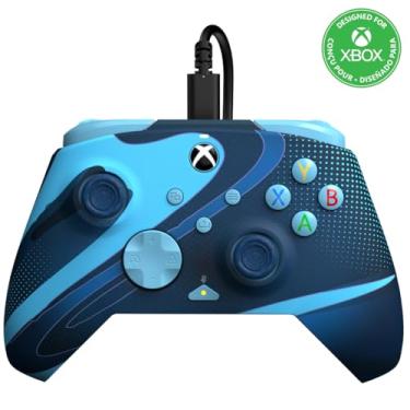 Imagem de PDP REMATCH GLOW Advanced Wired Controller For Xbox Series X|S, Xbox One, & Windows 10/11 PC: Blue Tide (Glow in the Dark)